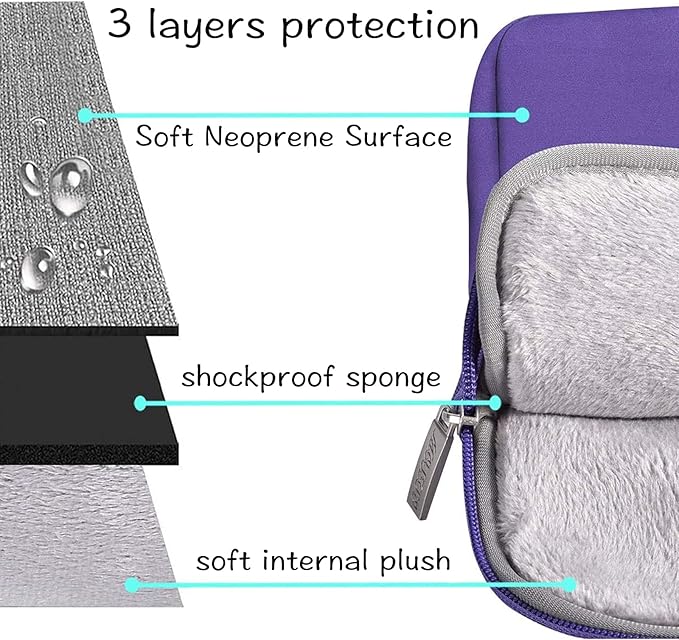 MOSISO Laptop Case 13.3 inch, 13-13.3 inch Laptop Sleeve Bag Compatible with MacBook Air/Pro 13/Pro 14 M5 M4 M3 M2 M1, HP Dell ASUS Lenovo, Neoprene Computer Sleeve Bag with Small Case, Ultra Violet