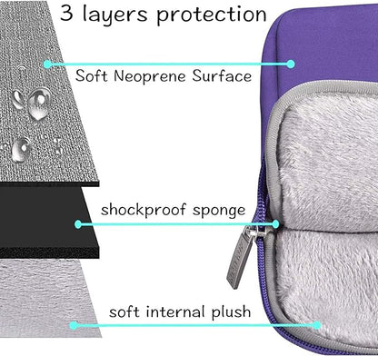 MOSISO Laptop Case 13.3 inch, 13-13.3 inch Laptop Sleeve Bag Compatible with MacBook Air/Pro 13/Pro 14 M5 M4 M3 M2 M1, HP Dell ASUS Lenovo, Neoprene Computer Sleeve Bag with Small Case, Ultra Violet