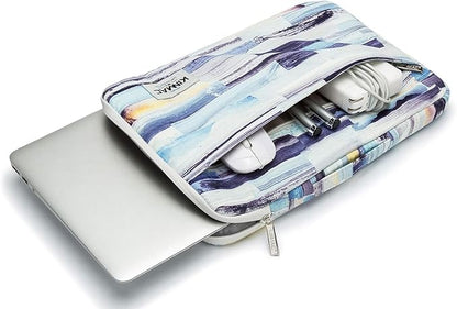 Kinmac 360° Protective Laptop Sleeve Case with Pockets, Color Stripe Pattern, Padded Cover with Handle (15.6 inch-16 inch)