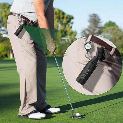 Pro Golf Club Cleaning Kit with Golf Club Cleaner Brush and 10 Oz Golf Club Polish, Cool Golf Accessories Gifts for Men Unique Golf Stuff Golf Bag Accessories Golf Gear