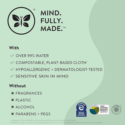 The Honest Company Unscented Wipes Over 99% Water Compostable Plant-Based Baby Hypoallergenic for Sensitive Skin EWG Verified Geo Mood 648 Count