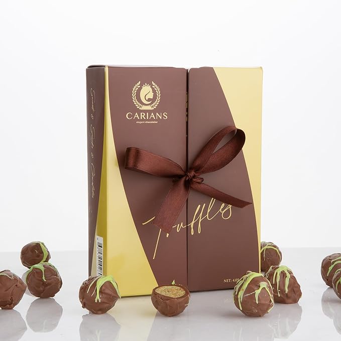 CARIANS Assorted Dubai Chocolate Truffles Box, Dubai Chocolate Candy with Pistachio and Kunafa, Box of Candy, Luxury Premium Gourmet, Great for Gift Giving, Christmas, Thanksgiving, Anniversary