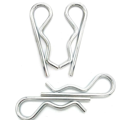 2 Pcs Heavy Duty Hitch Pins Clip R Clips Spring Retaining Wire Hair Pins Cotter Pin Strong Spring Tension Large Carter Pin R Clip Large for Trailer Tractors Mower Carts Truck Pin Clip M6x110mm