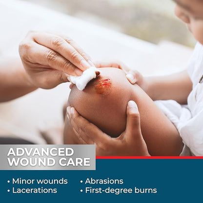 SilverSeal Hydrogel Burn & Wound Dressing Kit with X-Static Silver - FDA Cleared Care for Burns, Cuts & Wounds – Soothing Moisture, Relief & Protection - 4 (2”x3”) Hydrogels + 4 (3”x5”) Adhesive Pads