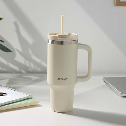 Contigo Streeterville 30oz Tumbler, Stainless Steel Vacuum Insulated, Leak-Proof, Cold for 29 Hours, Fits in cupholders, Oatmilk