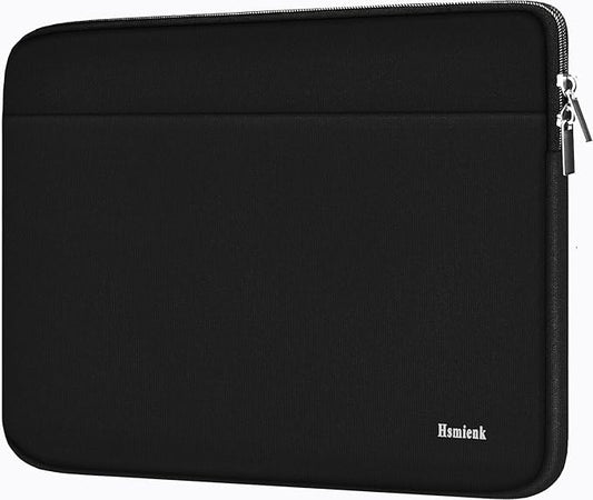 Laptop Case 17 Inch, Durable Shockproof Protective Notebook Sleeve with Accessory Pocket, Briefcase Carrying Bag Laptop Case Compatible with 17-17.3 Inch Computer, Notebook, Black