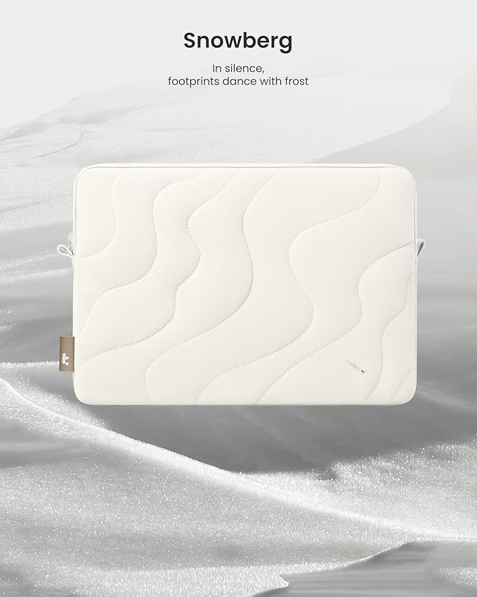 tomtoc 360 Protective Puffy Laptop Sleeve for 14-inch MacBook Pro M5(2025)/M4/M3/M2/M1 Pro/Max A3434 A3112 A3401 A3185 A2992 A2918 13.5/13.8-inch Surface Laptop 7(Copilot+ PC)/6/5/4/3, Quilted Design