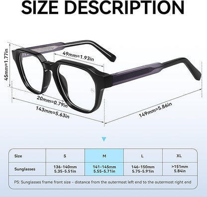 Dollger Blue Light Glasses for Women Men Computer Glasses Square Blue Light Blocking Glasses
