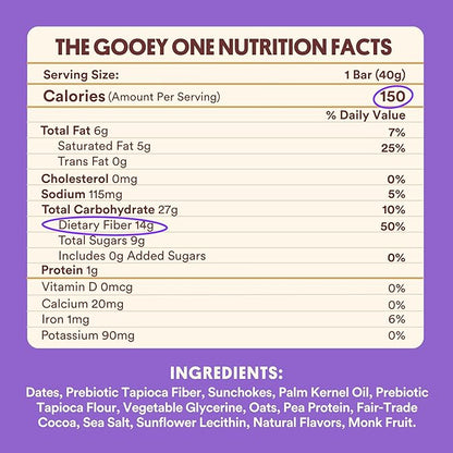 Harken Sweets The Gooey One, Oat Milk Chocolate Candy Bars with Date Caramel, Sweetened with Dates and No Sugar Added, High Fiber, Nut-Free, Gluten-Free, Plant-Based, 12 Bars