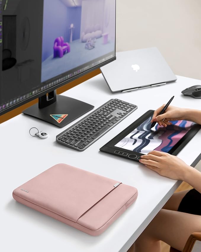tomtoc 360 Protective Laptop Sleeve for 14-inch MacBook Pro M5/M4/M3/M2/M1 Pro/Max A3434 A3112 A3401 A3185 A2992 A2918 2025-2021, Water-Resistant Case Bag with Accessory Pocket for 13.8 Surface Laptop