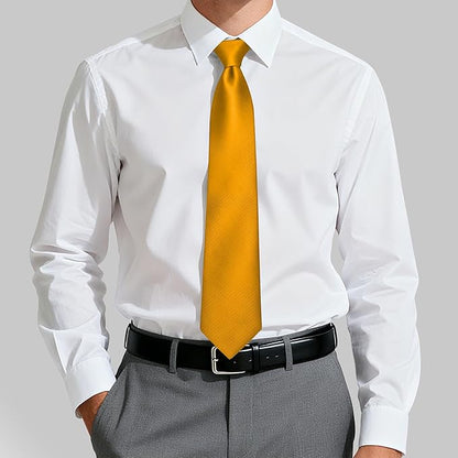 Fineknot Black Ties for Men, Formal Neckties for Men, Solid Color Mens Ties for Business, Wedding, Party, Mens Neck Tie