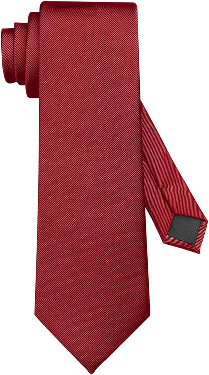 DecTwig Men's Ties Solid Color Formal Neckties 3.15" (8CM) Black Ties For Men
