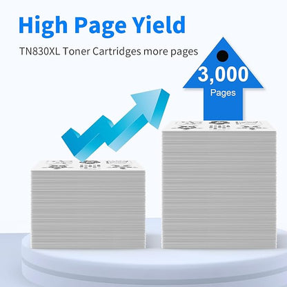 myCartridge Compatible Toner Cartridge Replacement for Brother DCP-L2640DW TN830XL TN830 TN830 XL TN-830 TN-830XL Toner 4PK Use for HL-L2460DW MFC-L2820DW HL-L2405W HL-L2480DW Printer