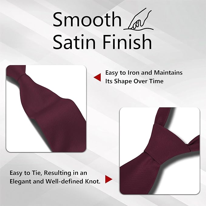 Fineknot Black Ties for Men, Formal Neckties for Men, Solid Color Mens Ties for Business, Wedding, Party, Mens Neck Tie