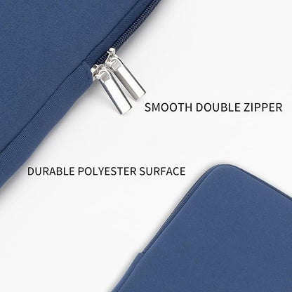 RAINYEAR Laptop Sleeve Case Compatible with 13.3 Inch Notebook Computer Tablet Chromebook 14" MacBook Pro M1 M2 M3 M4 Pro/Max Soft Cover Protective Case Zipper Carrying Bag (Navy Blue)