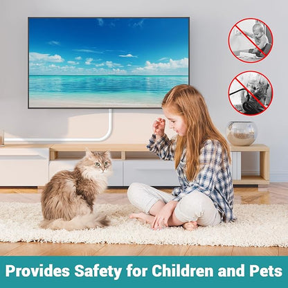 78 Inch Self-Adhesive TV Cable Hider, Home Audio Flexible Wire Cord Management, RG6 Coaxial Cable Raceways, HDMI Cable Cord Hider, White (2m)