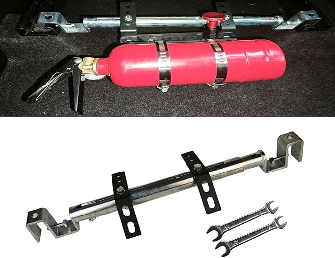 Car Fire Extinguisher Bracke,Seat Track Bracket,Adjustable Width Fits Most Vehicles