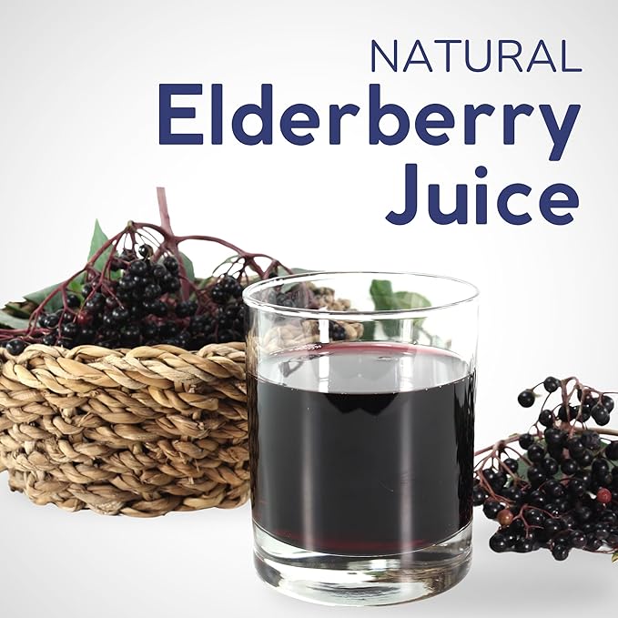 Organic Elderberry Juice Box 101.4 Fl Oz | Pure Fruit Juice, Not From Concentrate | Organic, Vegan, Non-GMO | No Added Sugar, Easy-Pour Tap Packaging