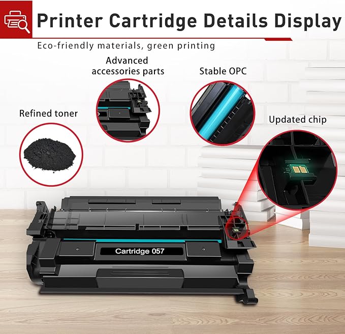 057 Toner Cartridge Replacement for Canon 057H 057 CRG-057 Toner Cartridge Use with ImageCLASS MF445dw MF448dw MF449dw LBP226dw LBP227dw LBP228dw Printers(057 Black,2X Pack)