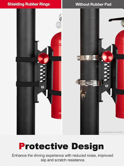 Adjustable Fire Extinguisher Mount, Easy Install on Roll Bar/ Cage Fire Extinguisher Holder, Quick Release Mounting Bracket for Jeep Wrangler JT TJ JKU JK JL UTV Cam-Am X3 Polaris RZR Ranger