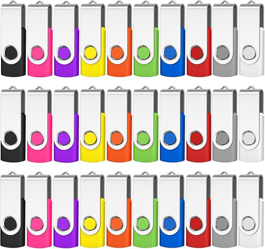 AreTop 2GB USB Flash Drives 100 Pack, AreTop Premium USB2.0 Thumb Drives Bulk USB Pendrive Memory Stick Jump Drive 100 Pack Flash Drives Bulk (2GB 100 Pack,Mix Color)