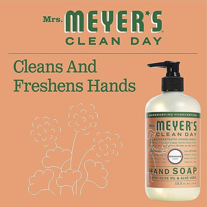 Mrs. Meyer's Liquid Hand Soap Geranium 12.5 Fl Oz.