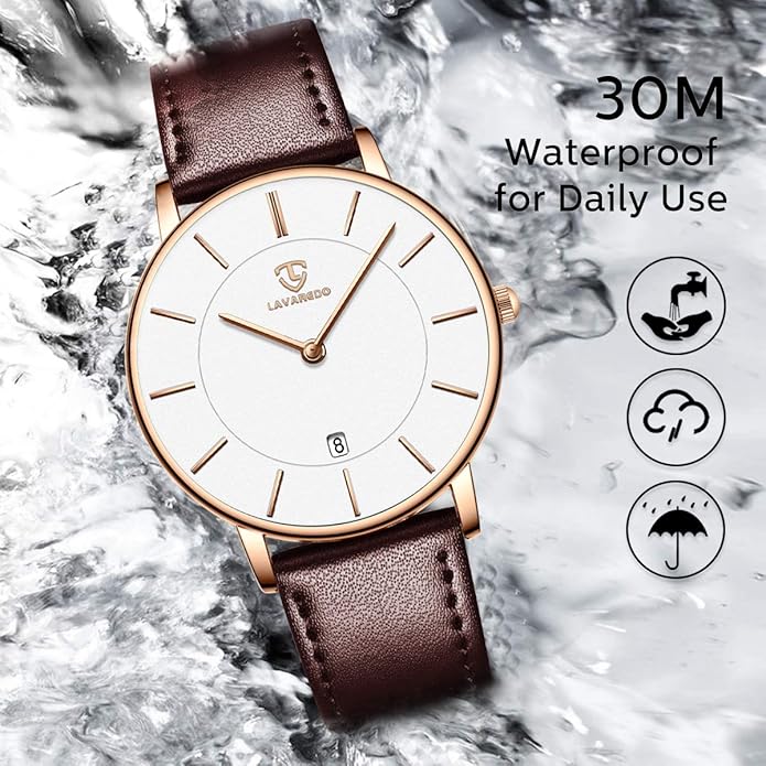 BEN NEVIS Watch, Mens Watch, Minimalist Fashion Simple Wrist Watch Analog Date with Leather Strap