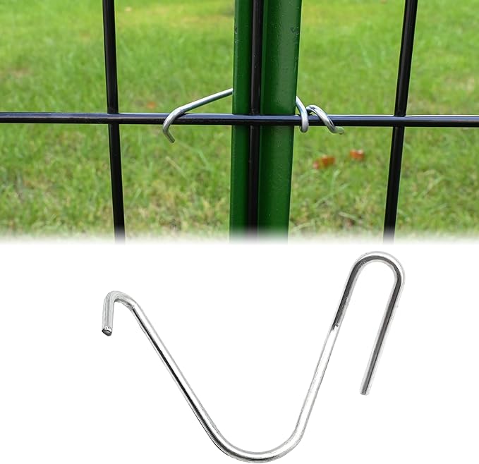 T-Post Clips Galvanized Steel Fence Clips 150 PCS 10 Gauge Convenient and Fast Installation Pre-Cut Fence Ties for T-Posts/U-Posts