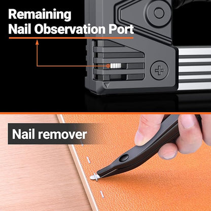 Preciva Self-Adjusting Staple Gun Kit- Heavy Duty Manual Stapler with 1800 Staples & Staple Remover | for Wood, Carpentry, Upholstery, DIY Furniture