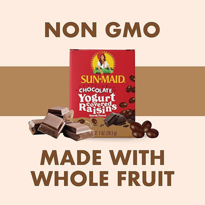 Sun-Maid Vanilla & Chocolate Yogurt Coated Raisins Variety Pack - (36 Pack) 0.5 oz Mini Snack-Size Bag - Yogurt Covered Dried Fruit for Lunches and Back to School Snacks (Amazon Exclusive)