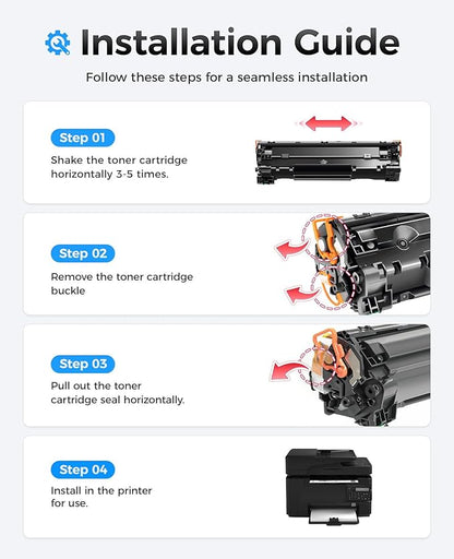 83A Black Toner Cartridge 2-Pack High Yield Replacement for HP 83A CF283A Compatible with LaserJet Pro MFP M125a M125nw M125rnw M127fn M127fp M127fw M127fs M201dw M201n M225dn M225dw Printer Ink Copy