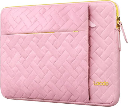 Lacdo Laptop Sleeve Case for 14 inch New MacBook Pro M5/M4/M3/M2/M1 Chips Pro Max A3434 A3112 A3401 A3185 A2918 A2992 A2779 2025-2021, 13.8" Surface Laptop 7th Copilot+PC Computer Bag, Sakura Pink