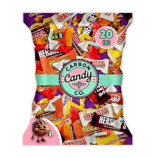 Chocolate Candy Variety Pack - 20 lb Assorted Bulk Chocolate Miniatures - Bulk Individually Wrapped Candy Bars - Holiday Candies, Party Bag Candies - Dark & Milk - Mini Chocolates