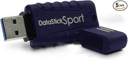 Centon Electronics MP Essentials DataStick Sport USB 3.0 Flash Drive, Waterproof USB Drive, Shock-Resistant Silicon Case, Versatile USB Stick, 8 GB Storage Capacity, Navy Blue, Pack of 5