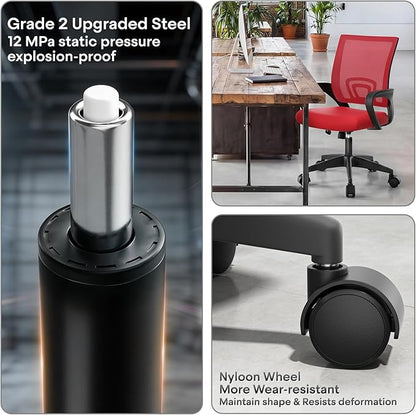 Athena Collection Office Chair - 330Lbs, 2 Packs Breathable Mesh Desk Chair Thickness Cushion with Lumbar Support & Armrest, Rolling Swivel Adjustable Tilt Lock for Home Office/Gaming, Bedroom Study