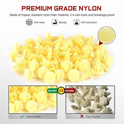 Nilight 50Pcs Front Door Trim Panel Retainers Clips Compatible with Buick Regal 1990-1996 Oldsmobile Cutlass 1992-1997,Pontiac Grand Prix 1992-1998 OEM:#GM 10153057