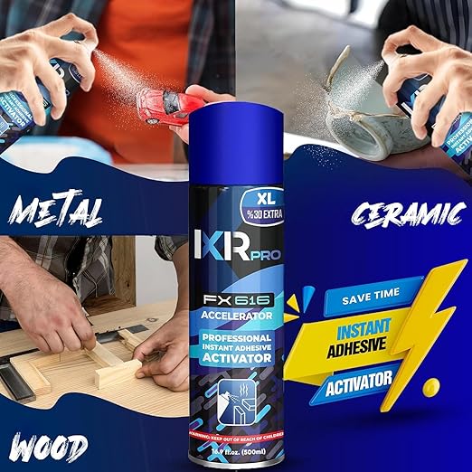 CA Glue Activator Spray (12x16.9 oz) – Super Glue Accelerator for Instant Bonding | Fast-Drying Cyanoacrylate Activator for Woodworking, Plastic, Metal, 3D Printing, Guitar, DIY, and Repairs