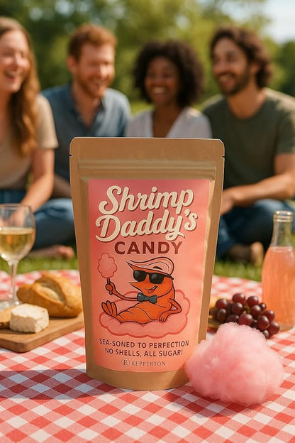 Shrimp Daddy's Candy - Premium Cotton Candy from Kepperton - A Whimsical Treat for Birthdays, Holidays, and Bachelorette Parties