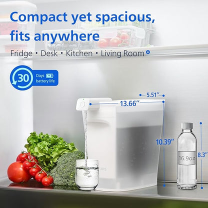PHILIPS Water Filter Pitcher, Rechargeable Water Dispenser, Water Purifier Filter for Fridge, 1 Filter for 6 Months/180gal, Reduces 57 impurities Including PFOA NSF/ANSI 42&53&372&401, 20 Cup