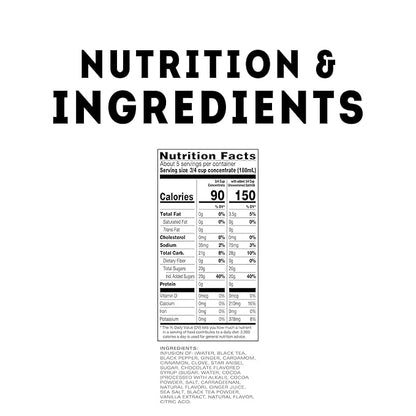 TAZO Chocolate Chai Latte Tea Concentrate, 32 FL OZ (Pack of 6)
