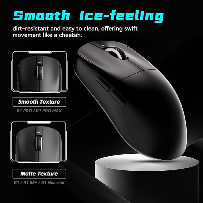 ATK VXE Dragonfly R1 Wireless Gaming Mouse, 45g, PAW3395, 26000 DPI, Tri-Mode 2.4G/Bluetooth/Wired, 4000Hz Polling Rate (R1 SE+, White)