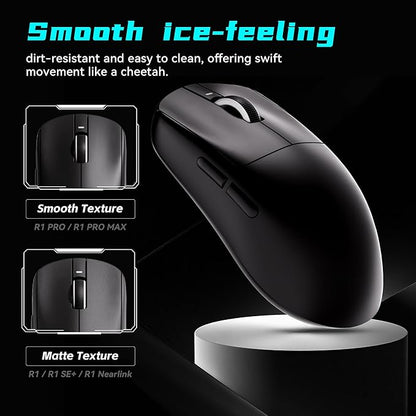 ATK VXE Dragonfly R1 Wireless Gaming Mouse, 45g, PAW3395, 26000 DPI, Tri-Mode 2.4G/Bluetooth/Wired, 4000Hz Polling Rate (R1 NearLink, White)