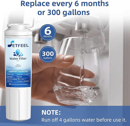 UKF8001 Water Filter Replacement for Kitchenaid, Whirlpool EDR4RXD1, Fiter 4, Fit Kitchenaid Refrigerator Krfc300ess01 wrx735sdhz00 wrx735sdhz01 UKF8001AXX-200, HDX FMM-2, 3 Filter SETFEEL