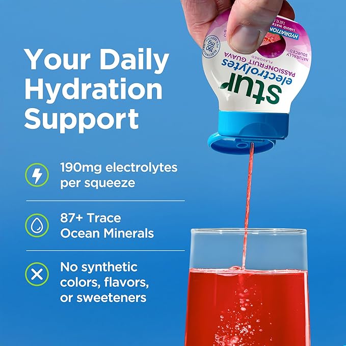 Stur Electrolyte Water Enhancer | Sweetened with Stevia | High in Antioxidants | Sugar Free | Zero Calories | Keto | Vegan | 5 Bottles, Makes 90 Drinks (Passionfruit Guava)