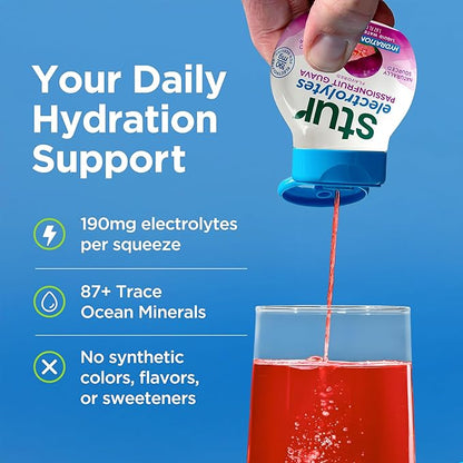 Stur Electrolyte Water Enhancer | Sweetened with Stevia | High in Antioxidants | Sugar Free | Zero Calories | Keto | Vegan | 5 Bottles, Makes 90 Drinks (Passionfruit Guava)