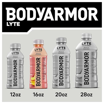 BODYARMOR LYTE Sports Drink Low-Calorie Sports Beverage, Dragonfruit Berry, Coconut Water Hydration, Natural Flavors With Vitamins, Potassium-Packed Electrolytes, Perfect For Athletes, 16 Fl Oz (Pack of 12)