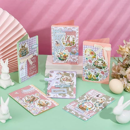 WEBEEDY 15 Sets Easter Paper Card Making Kits Colorful Handmade Greeting Card Kits with Envelopes & Sticker, DIY Cards Making Material Set for Easter Cards Birthday Invitation Holiday Supplies