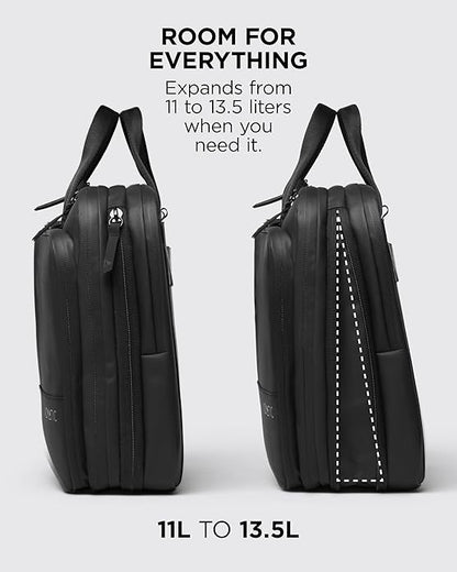 NOMATIC Laptop Bag: Slim Messenger Bag with RFID Pocket, Tech Organizer, Water-Resistant Zippers - 11-13.5L Expansion Design & Laptop Compartment for Work, Travel, or Daily Commute