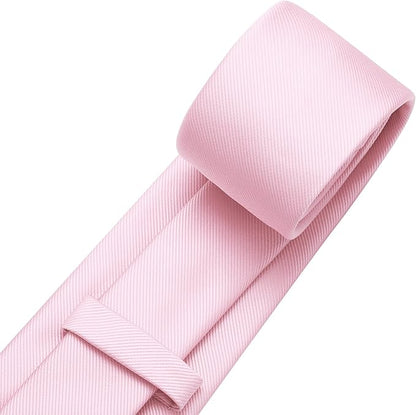 DecTwig Men's Ties Solid Color Formal Neckties 3.15" (8CM) Black Ties For Men