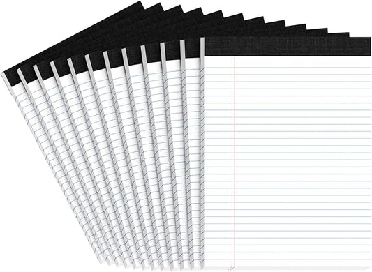 Legal Pads 8.5 X11.75, Narrow Ruled Notepads, 12 Pack, 30 Sheet/Pad, White Legal Pads, Tear Off Notepad, Perforated Writing Pad, Notebook Paper College Ruled, Notepads for Office Home School, Notepad